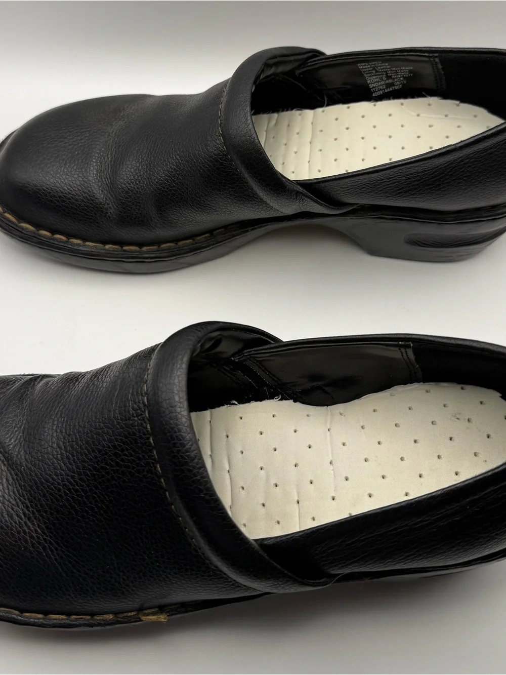 Black Leather Slip-On Women’s Work Shoe